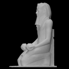 large kneeling statue hatshepsut scan queen headdess 3d print model - Mito3D