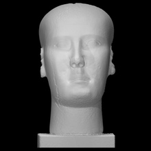 réserve tête analyse portrait sculpture calcaire prince Khufu reserve head 3d print model - Mito3D
