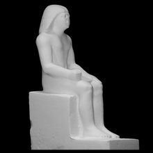 seated statue akhmeretnesut scan egypt egyptian limestone old-kingdom mid-dynasty dynasty-6 royal-gardens superintendent 3d print model - Mito3D