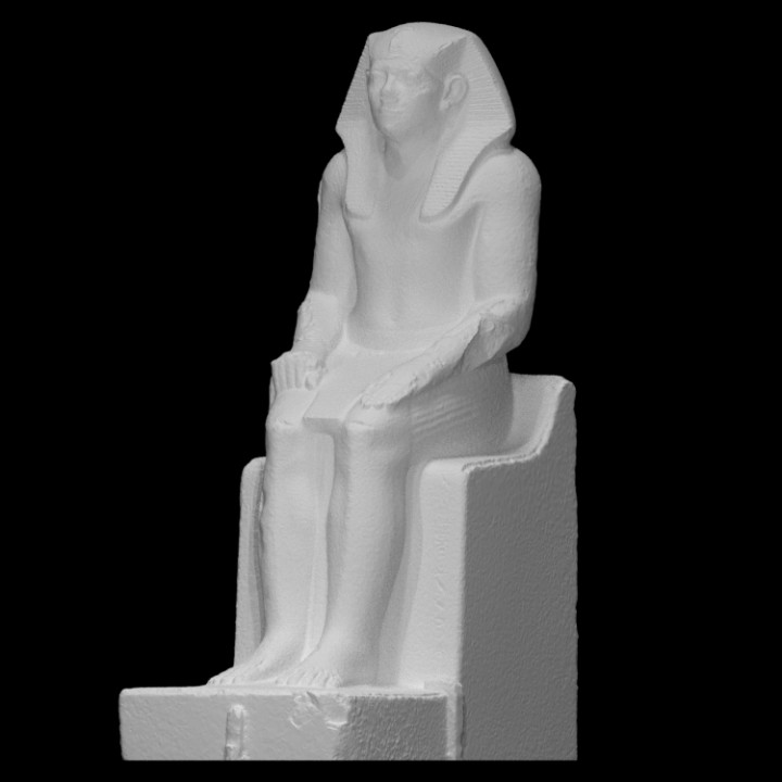 king senwosret iii scan sculpture seated pharaoh expression middle-kingdom senwosret-iii xii-dynasty 3D print model - Mito3D