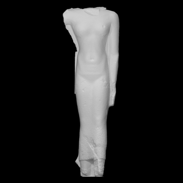 royal descendiente heterogéneas escanear Egipto escultura caliza pie fragmento giza re wer 3D print model - Mito3D