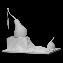 Birne Feige Scan Obst Skulptur Bronze Spitalfelder zeitgenössisch Markt ali grant still life 3d print model - Mito3D