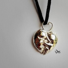 gatinha coração pingente jóias animal gato gatinho amar colar joalheria 3d print model - Mito3D