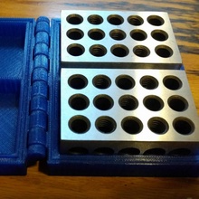 1 2 3 bloquear caja herramientas mecanizado 123 1x2x3 bisagras 3d print model - Mito3D