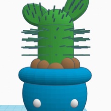 knuddelig Kaktus Tinkercharacters Basteln 3d print model - Mito3D