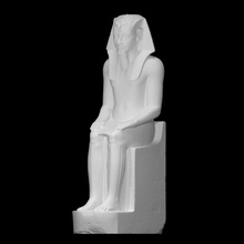 estátua amenhotep iii Varredura Egito escultura sentado dynasty 18 black granite 3d print model - Mito3D
