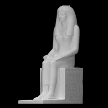 statue Dame somnolent analyse Egypte femelle sculpture calcaire assise Soudan middle kingdom crème Nubie senwosret 3d print model - Mito3D