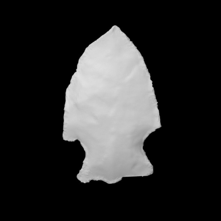 biface - coads 214-1 scan point fragment shard 3D print model - Mito3D