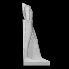 statua tanwetamani scansione scultura in piedi frammento Sudan tanwtamani 3d print model - Mito3D