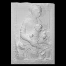 Madonna bambino scansione Gesù scultura marmo Maria sollievo 3d print model - Mito3D