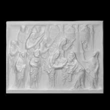 relief depicting adoration christ child scan christianity sculpture marble religion bible 3d print model - Mito3D