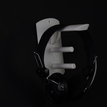 wall mounted headphone holder gadgets & electronics competition-linus-tech-tips-headphone-design 3d print model - Mito3D