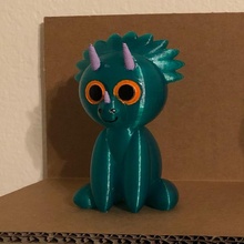 triceratops toys & games cute dinosaur chibi tinkercad 3d print model - Mito3D