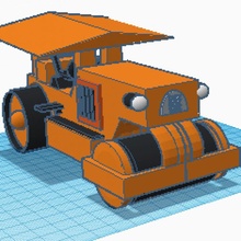 modern road roller hybrid version vehicle roadroller 3d print model - Mito3D