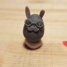mustache easter bunny toys & games tinkercad 3d print model - Mito3D