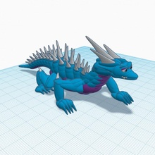 goshe tinkercharacters toys & games dragon figure figures tinkercad 3d print model - Mito3D