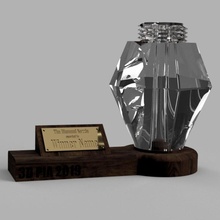 diamante boquilla extrusor premio trofeo 3dpiawards 3d print model - Mito3D
