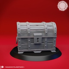 treasure chest - disguised mimic tabletop miniature dungeon d&d 28mm dnd loot monstrosity 3d print model - Mito3D
