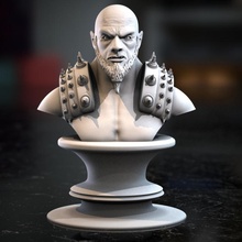 half ogre büst mağaza satranç fantezi ork heykel Warhammer minyatür Warcraft canavar 3d print model - Mito3D