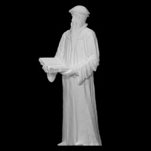 John Calvin Varredura figura homem bronze reformador 3d print model - Mito3D