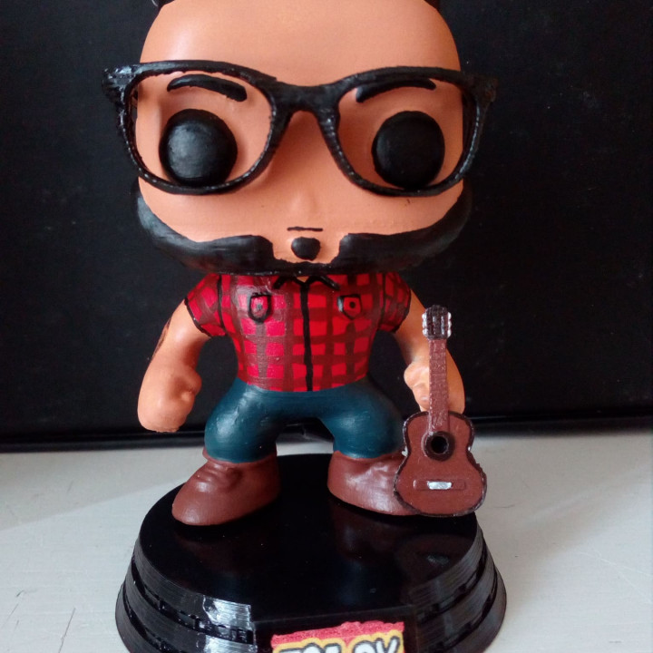 Funko pop Guitarra sakal funko Lentes Juguete gerekli Vinil 3D print model - Mito3D