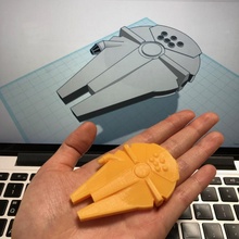 simple millennium falcon tinkercad star wars eunny 3d print model - Mito3D