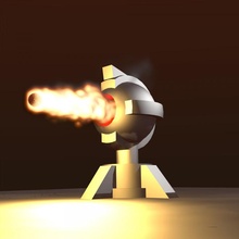 artificial cannon bot jr tinkercad TinkerCharacters 3d print model - Mito3D