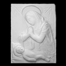 Madone enfant analyse Jésus sculpture marbre religion Marie soulagement 3d print model - Mito3D