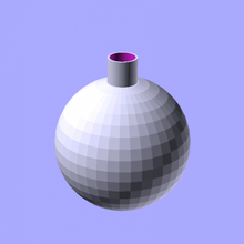 spherical resonator neck 3d print model - Mito3D