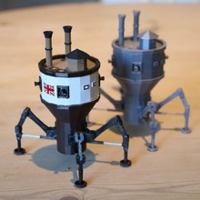 Steampunk seyyar Küçük kule oyuncaklar oyunlar punk top buhar zırhlı 3d print model - Mito3D