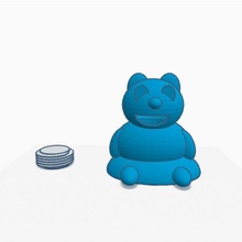 Urso banco figura brinquedos jogos 3d print model - Mito3D