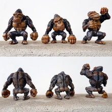 dessin animé singe pose ensemble figures posé 3d print model - Mito3D