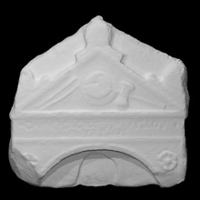 stele olympiodoros scansione architettura oggetto scultura marmo monumento Morte frammento funerario sepolcro 3d print model - Mito3D