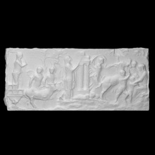 funerario sollievo storia kleobis bitone scansione greco mitologia scultura Morte funerale hera Erodoto narrativa cleobis 3d print model - Mito3D