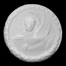 relief griffin scan lion sculpture circular 3d print model - Mito3D