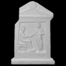 funerario estela reina escanear muerte lápida sepulcral funeral 3d print model - Mito3D