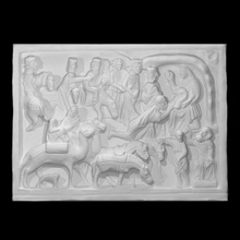 relief depicting nativity scan christianity sculpture marble 3d print model - Mito3D