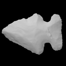 biface - coads 224-1 scan stone rock projectile point 3d print model - Mito3D