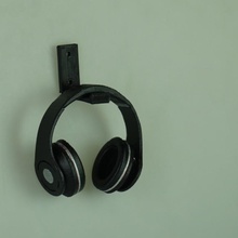 folding wall headphone mount gadgets & electronics competition-linus-tech-tips-headphone-design 3d print model - Mito3D