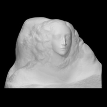 chiaro di luna moonlight scan bust female portrait sculpture woman wood italy plaster italian chiaro-di-luna salazzari 3d print model - Mito3D