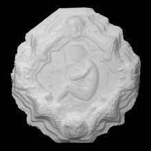 tijolo cabeça medusa Varredura arquitetura mitologia pedra alívio 3d print model - Mito3D