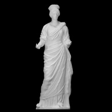 statua donna piccola barca scansione greco romano scultura marmo copia in piedi full figure 3d print model - Mito3D