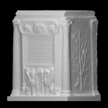 funerario altare aulo orcivio ermete scansione scultura cinerario 3d print model - Mito3D