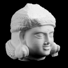 cabeza bodhisattva museo guimet parís scan 3d print model - Mito3D