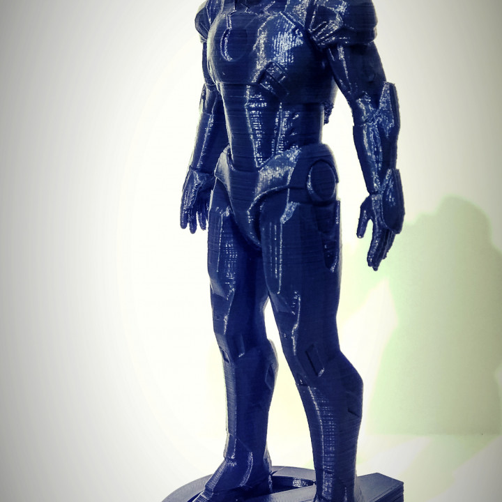 iron man mk7 avenger logo base comics ironman marval 3D print model - Mito3D