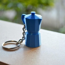 moka maceta llavero Moda accesorios cafetería café usable chaveiro 3d print model - Mito3D