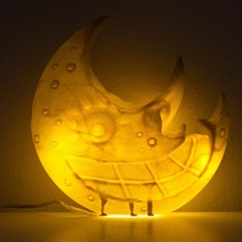 grinning moon lamp & garden anime decoration lighting manga fanart souleater 3d print model - Mito3D