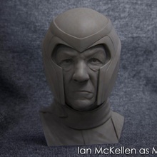 buste ian McKellen magneto gratis ventilador Arte maravilla X Men 3d print model - Mito3D