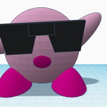 kirby sunglasses cool nintendo tinkercad 3d print model - Mito3D