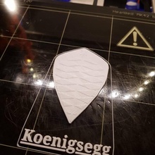 Koenigsegg logotipo ventilador arte tinkercad 3d print model - Mito3D